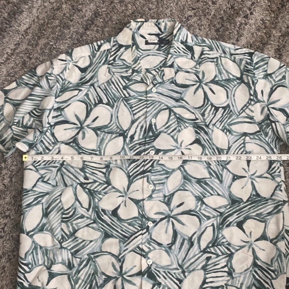 Nautica men’s 55% linen tropical print short sleeve shirt size extra-large - Picture 4 of 7
